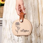 Personalized Portable Sewing Kit Set Storage Box with Birth Flower and Name Travel Home Sewing Stitching Tools and Supplies for Tailor