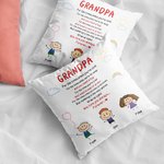 Personalizzato We Love You Always Forever Stick Figures Cute Kid Sunshine White Clouds Throw Pillow Cover Regalo del padre Decorazione per la casa