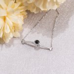 Personalized Projection Bracelet with 100 Languages I Love You and Photo for Family or Friends Her