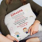 Personalizzato We Love You Always Forever Stick Figures Cute Kid Sunshine White Clouds Throw Pillow Cover Regalo del padre Decorazione per la casa