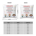 Personalizzato We Love You Always Forever Stick Figures Cute Kid Sunshine White Clouds Throw Pillow Cover Regalo del padre Decorazione per la casa