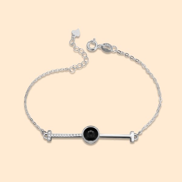 Henkilökohtainen projektio rannekoru 100 Kielet rakastan sinua ja valokuva perheen tai ystävien Her