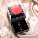 Personalisierte Flatternde Engelsflügel Halskette mit Herzform Geburtsstein Valentinstag Geburtstag Jahrestag Geschenk für Damen