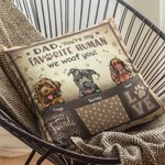 Henkilökohtainen isä olet minun suosikki ihmisen I Woof You heittää tyynyn kansi lahja koiran ystäville Isänpäivä lahja