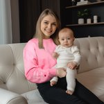 Personalisierte Baumwolle Papa Mama Papa Nana Pullover Crewneck weiches Sweatshirt mit gestickten Kinder Namen Unisex