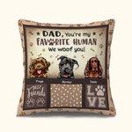Henkilökohtainen isä olet minun suosikki ihmisen I Woof You heittää tyynyn kansi lahja koiran ystäville Isänpäivä lahja