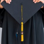 Personalized Graduation Cap Wedding Bouquet Photo Charm with Engraved Charm Graduation Wedding for Graduate Bride