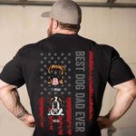Maglietta personalizzata Best Dog Dad Ever Cute T-shirt Anniversary Daily Father's Day Amanti degli animali domestici