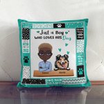 Henkilökohtainen Vain poika, joka rakastaa koiraansa Söpö heittää tyynyn kansi Isänpäivä Sohvan sisustus