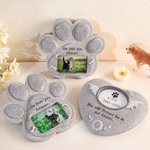 Personalized Paw Print Heart Shape Pet Memorial Stone for Cat or Dog Pet Memorial Gift