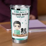 Gobelet Personnalisé avec Personnage et Chien Cadeau Fête des Pères pour Homme Papa
