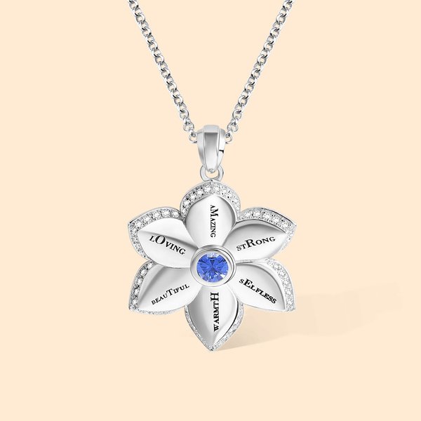 Collar personalizado Estrella de Belén Flor Elogio de la Madre Regalo para Madre Mujer