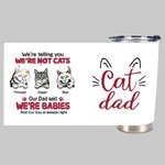 Henkilökohtainen söpö kissa isä sarjakuva kuvio 20oz Tumbler Isänpäivä Päivittäinen käyttö