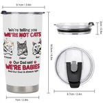 Henkilökohtainen söpö kissa isä sarjakuva kuvio 20oz Tumbler Isänpäivä Päivittäinen käyttö