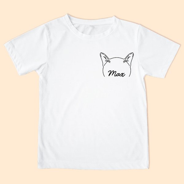 Dog Cat Ears Shirt Hoodie with Pet Name Gift