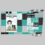 Gobelet Personnalisé avec Personnage et Chien Cadeau Fête des Pères pour Homme Papa