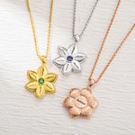 Personalized Star of Bethlehem Flower Necklace Praise for Mother Gift for Mother Women