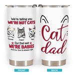 Henkilökohtainen söpö kissa isä sarjakuva kuvio 20oz Tumbler Isänpäivä Päivittäinen käyttö