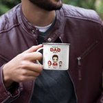 Personalized The Amazing Dad Belongs to Enamel Mug  for Dad Grandpa Father in Law Husband Father's Day Birthday Gift