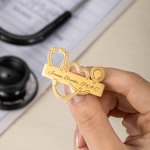 Personalized Medical School Graduation Stethoscope Pin Brooch with Student Name Nurse Doctor Gift