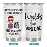Gepersonaliseerde Best Dog Dad I Woof You 20oz Tumbler voor Warme en Koude Dranken Vaderdag Reizen
