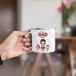 Personalized The Amazing Dad Belongs to Enamel Mug  for Dad Grandpa Father in Law Husband Father's Day Birthday Gift