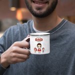 Personalized The Amazing Dad Belongs to Enamel Mug  for Dad Grandpa Father in Law Husband Father's Day Birthday Gift