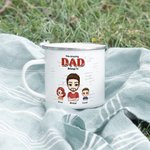 Personalized The Amazing Dad Belongs to Enamel Mug  for Dad Grandpa Father in Law Husband Father's Day Birthday Gift