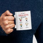 Personalised This Grandpa Grandma Mom Dad Belongs To Me Ceramic Mug  Gift for Family Member Office and Home Use