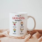 Personalised This Grandpa Grandma Mom Dad Belongs To Me Ceramic Mug  Gift for Family Member Office and Home Use