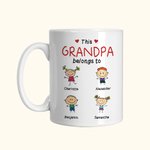 Personalised This Grandpa Grandma Mom Dad Belongs To Me Ceramic Mug  Gift for Family Member Office and Home Use