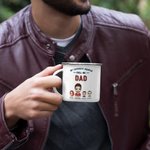 Personalized My Favorite People Call Me Dad Enamel Mug  for Father's Day Birthday Thanksgiving Day Gift from Kids