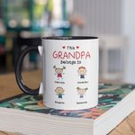 Personalised This Grandpa Grandma Mom Dad Belongs To Me Ceramic Mug  Gift for Family Member Office and Home Use