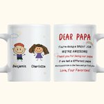 Henkilökohtainen rakas perheenjäsen rakkaus toisiaan söpö lapset valkoinen ja väri sisällä keraaminen muki syntymäpäivälahja lahja