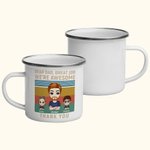 Tazza smaltata personalizzata Dear Dad Great Job We're Awesome Funny per il padre, il nonno, il marito, il regalo più bello.