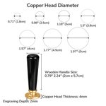 Personalised Ceramic Clay Brass Pottery Stamp with Pattern Initial Date Gift for Handicraft Lovers