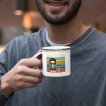 Personalized It's A Great Farther Thank You  Enamel Mug Dad Gifts from Daughter Son for Thanksgiving Day Father's Day Gift