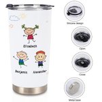 Vaso de 20oz Personalizado Dibujado a Mano Lindo Niño Estás Haciendo un Gran Trabajo Somos Impresionantes Regalo para Papá Mamá Abuela Abuelo