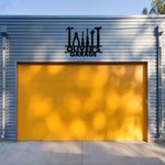 Plaque Garage Personnalisée avec Nom Décoration Murale en Métal dans l'Atelier Cadeau Anniversaire Fête des Pères pour Homme