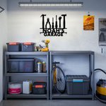 Plaque Garage Personnalisée avec Nom Décoration Murale en Métal dans l'Atelier Cadeau Anniversaire Fête des Pères pour Homme
