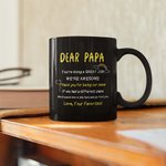 Personalised Dear Family Member You're Doing A Great Job We're Awesome Black Ceramic Mug Father's Day Mother's Day Gift Coffee Mug