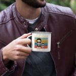 Personalized It's A Great Farther Thank You  Enamel Mug Dad Gifts from Daughter Son for Thanksgiving Day Father's Day Gift