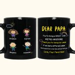 Personalised Dear Family Member You're Doing A Great Job We're Awesome Black Ceramic Mug Father's Day Mother's Day Gift Coffee Mug