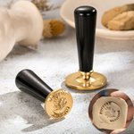 Personalised Ceramic Clay Brass Pottery Stamp with Pattern Initial Date Gift for Handicraft Lovers