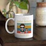 Personalized Great Handsome Dad Cute Kid Thank Dad White Ceramic Mug Father's Day Birthday Gift for Man