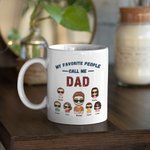 Personalized My Favorite People Dad White Ceramic Mug Anniversary Father's Day Gift for Man