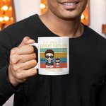 Personalized Great Handsome Dad Cute Kid Thank Dad White Ceramic Mug Father's Day Birthday Gift for Man