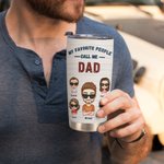 Henkilökohtainen My Favorite People Call Me Dad 20oz Tumbler Isänpäivä Syntymäpäivä Joululahja Isälle Isoisä Isoisä Päivittäinen käyttö