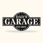 Personalized Papas Workshop Metal Sign Garage Sign Wall Art Decoration for Indoor and Outdoor