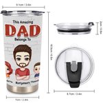 Henkilökohtainen Tämä hämmästyttävä isä kuuluu 20oz Tumbler kuumille ja kylmille juomille Isänpäivä kiitospäivä
